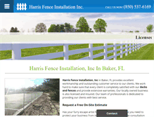 Tablet Screenshot of harrisfenceinstallation.com